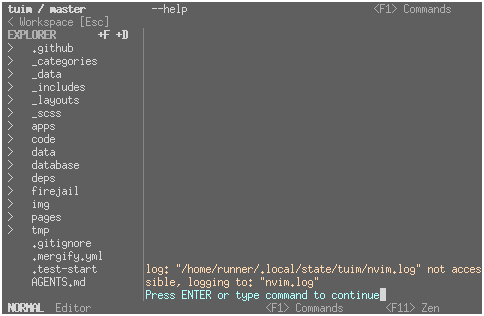Screenshot of Tuim