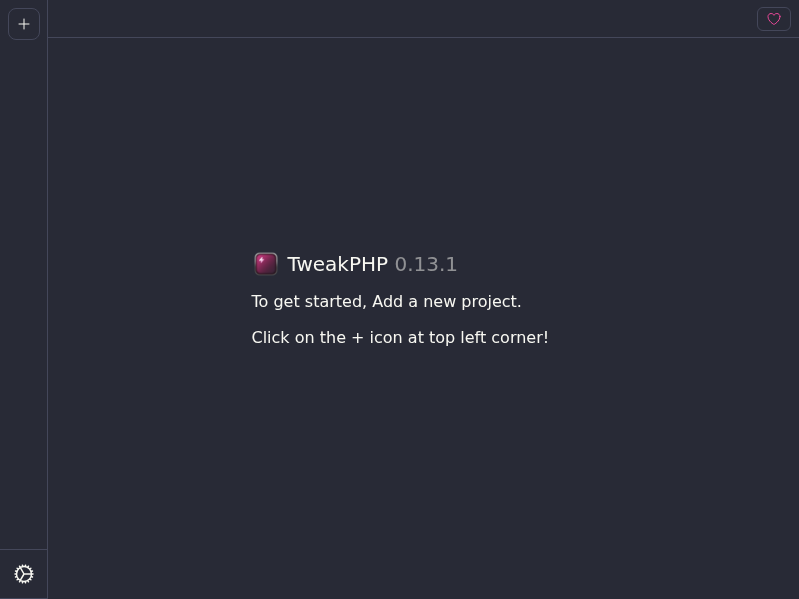 Screenshot of TweakPHP