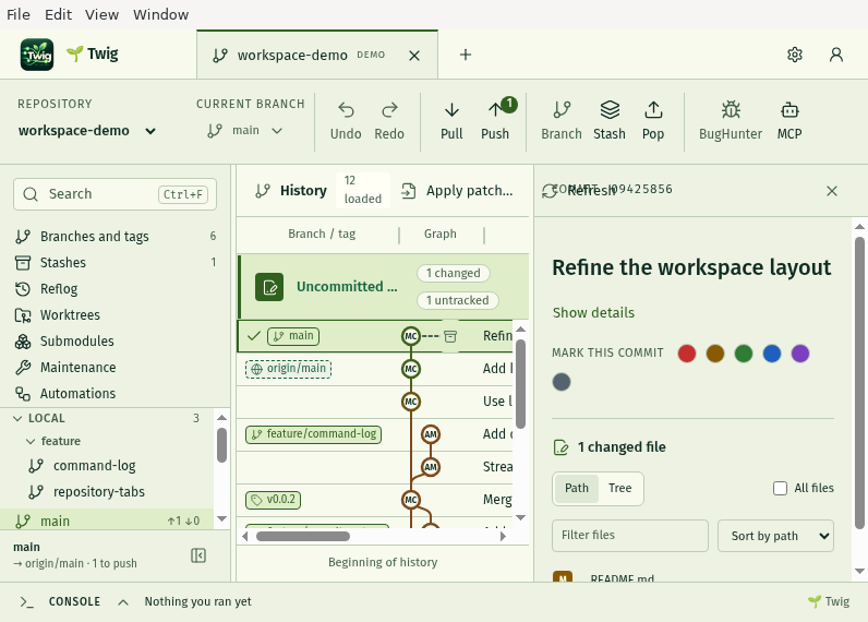 Screenshot of Twig