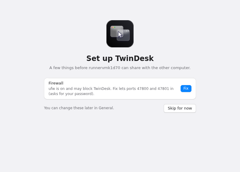 Screenshot of TwinDesk