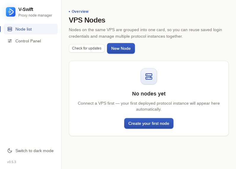 Screenshot of V-Swift