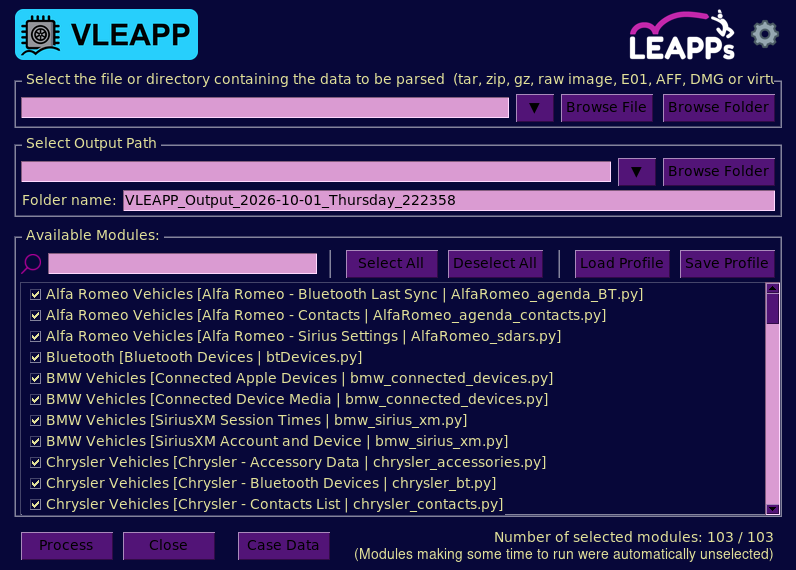 Screenshot of VLEAPP