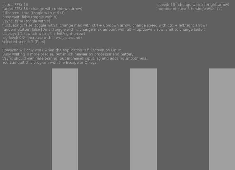 Screenshot of VRRTest