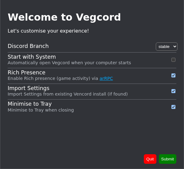 Screenshot of Vegord