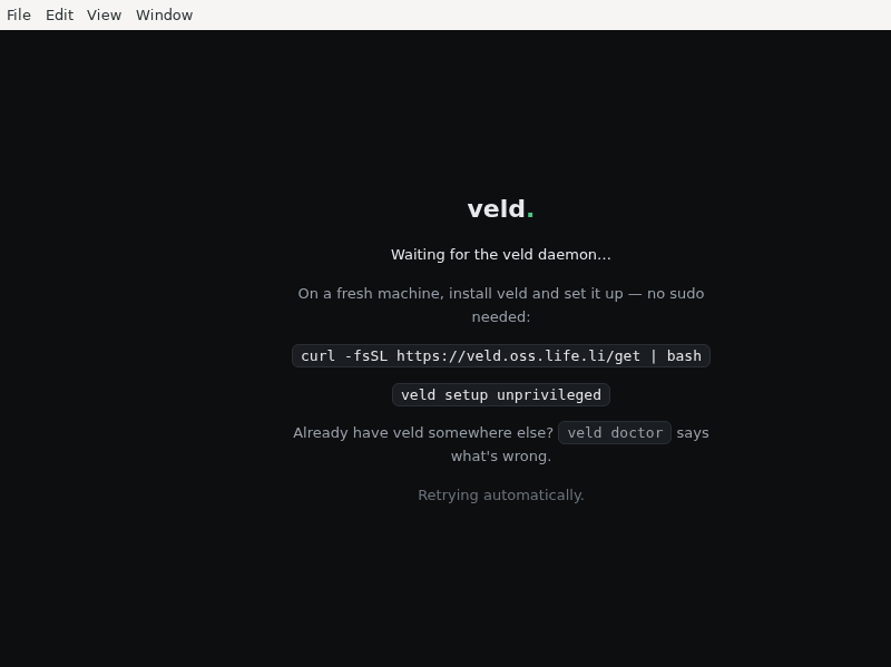 Screenshot of Veld