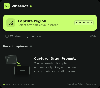 Screenshot of VibeShot