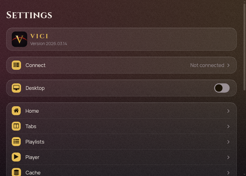 Screenshot of Vici