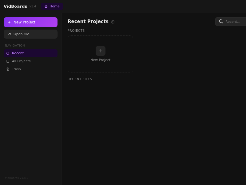 Screenshot of VidBoards