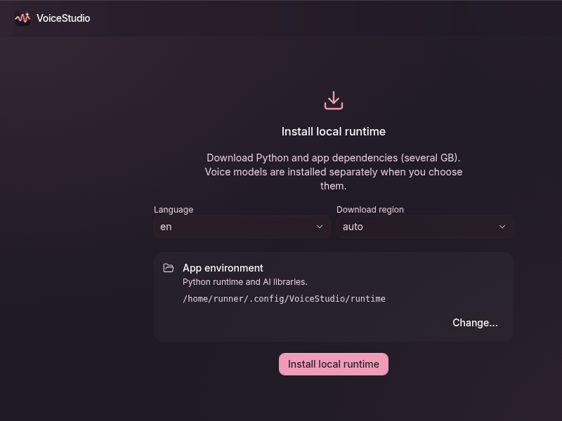 Screenshot of VoiceStudio