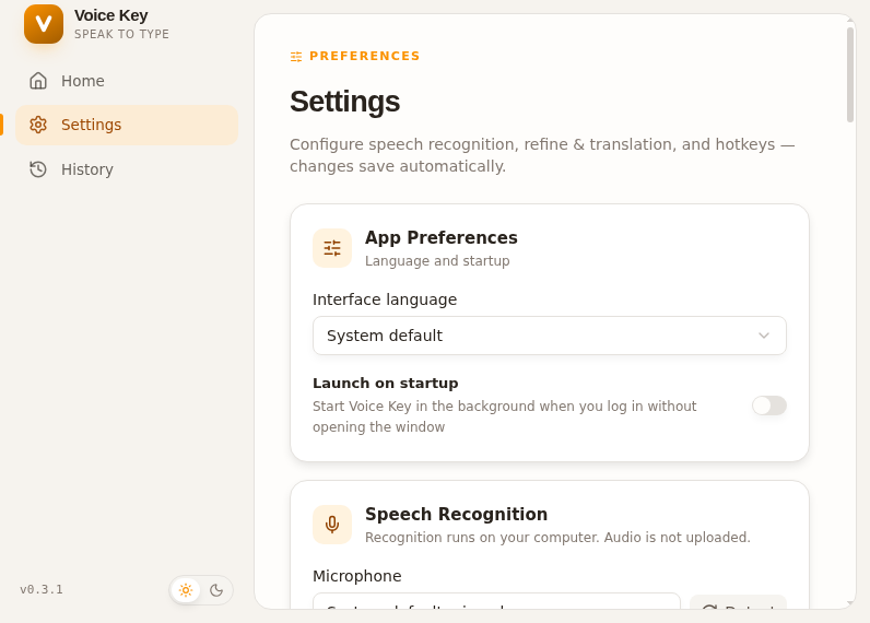 Screenshot of Voice_Key