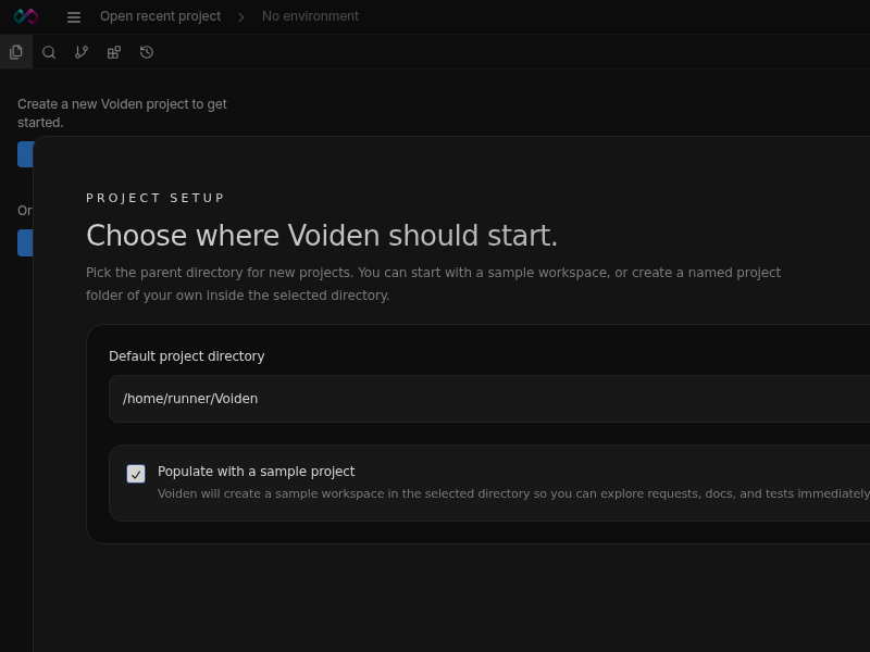 Screenshot of Voiden