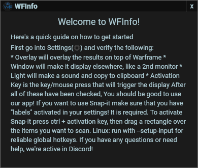 Screenshot of WFInfo