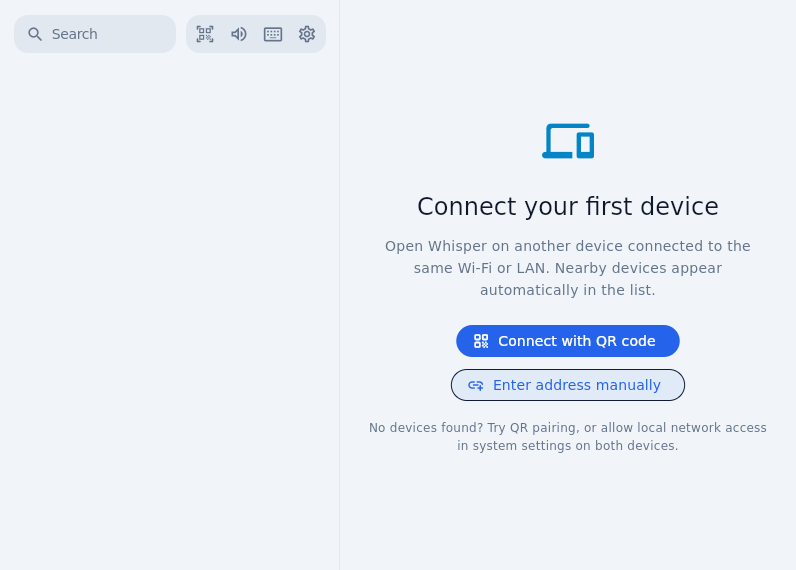 Screenshot of Whisper