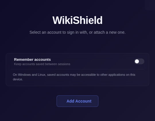 Screenshot of WikiShield-App