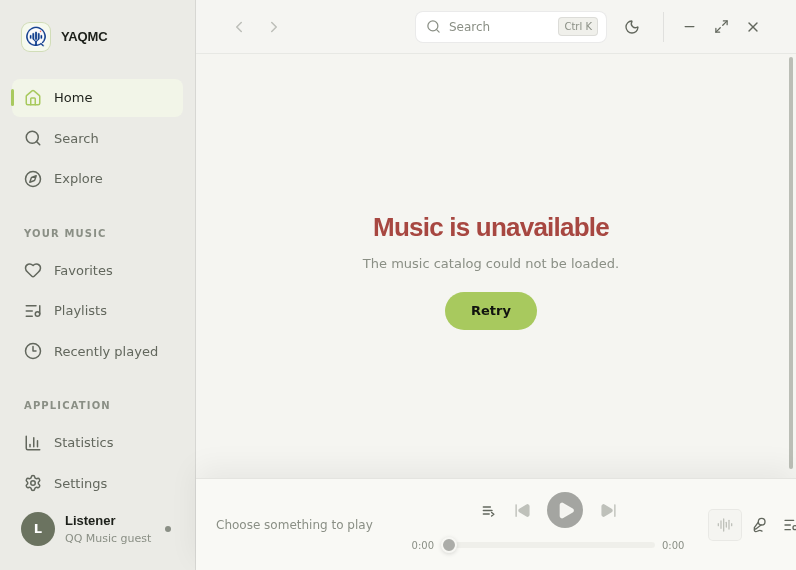 Screenshot of YAQMC
