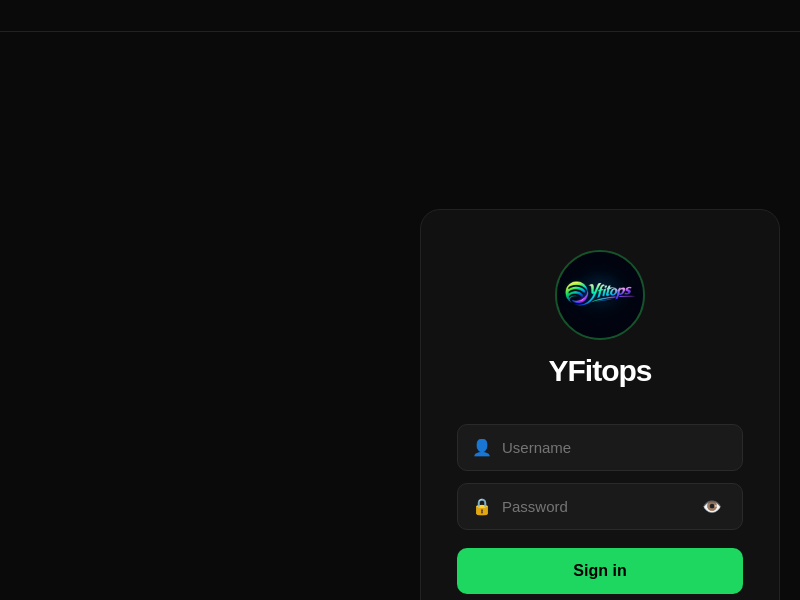 Screenshot of YFitops