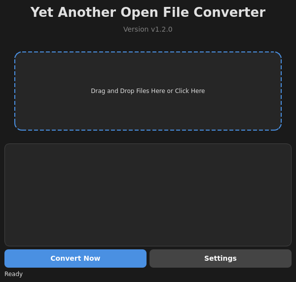 Screenshot of YetAnotherOpenFileConverter