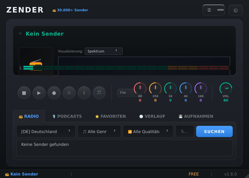 Screenshot of ZENDER