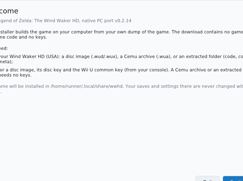 Screenshot of ZeldaWWHDRecomp