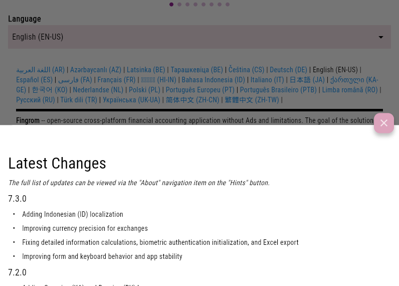 Screenshot of app-finance