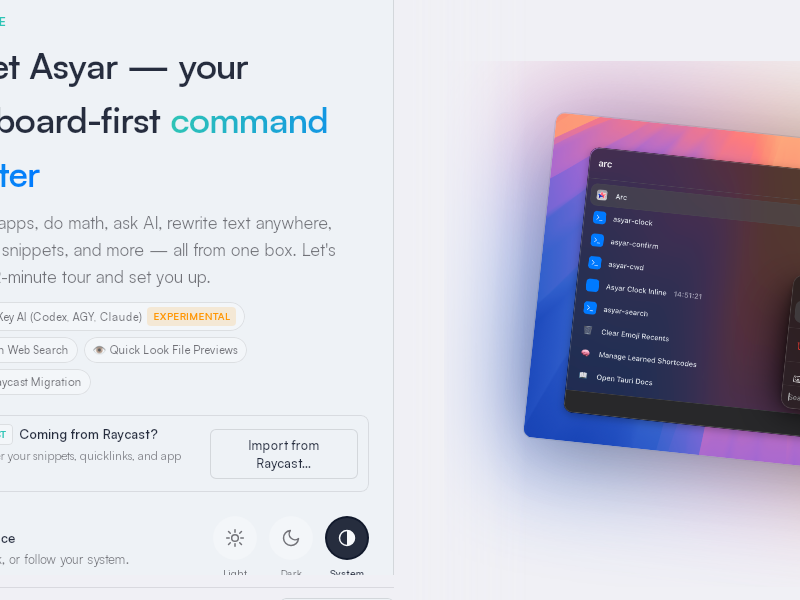 Screenshot of asyar