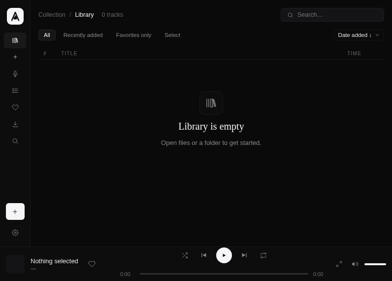 Screenshot of audex-player