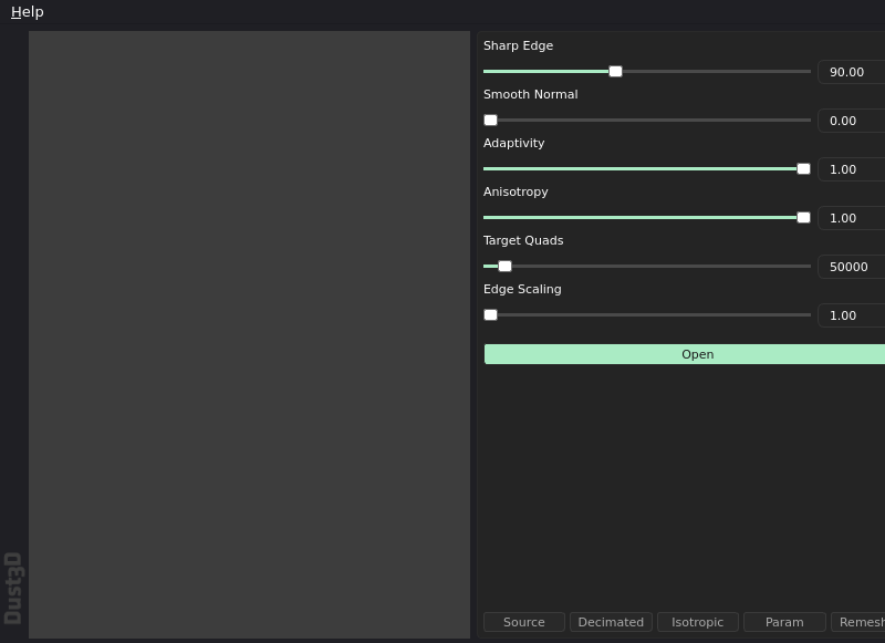 Screenshot of autoremesher