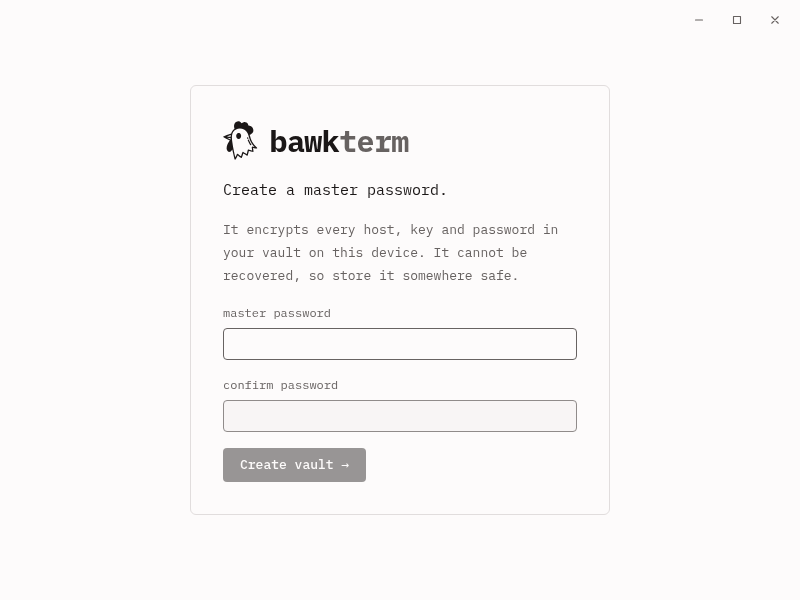 Screenshot of bawkterm