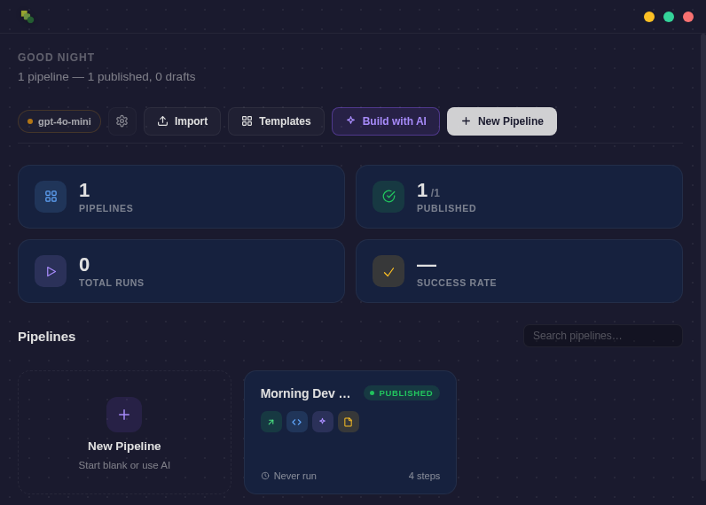 Screenshot of buildpipe