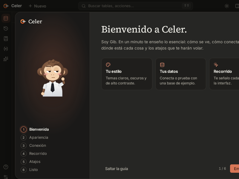 Screenshot of celer