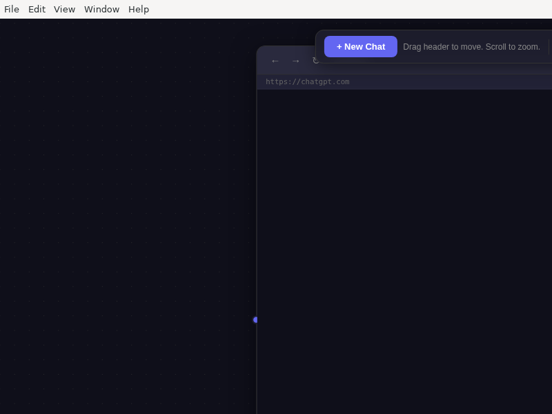 Screenshot of chatvas
