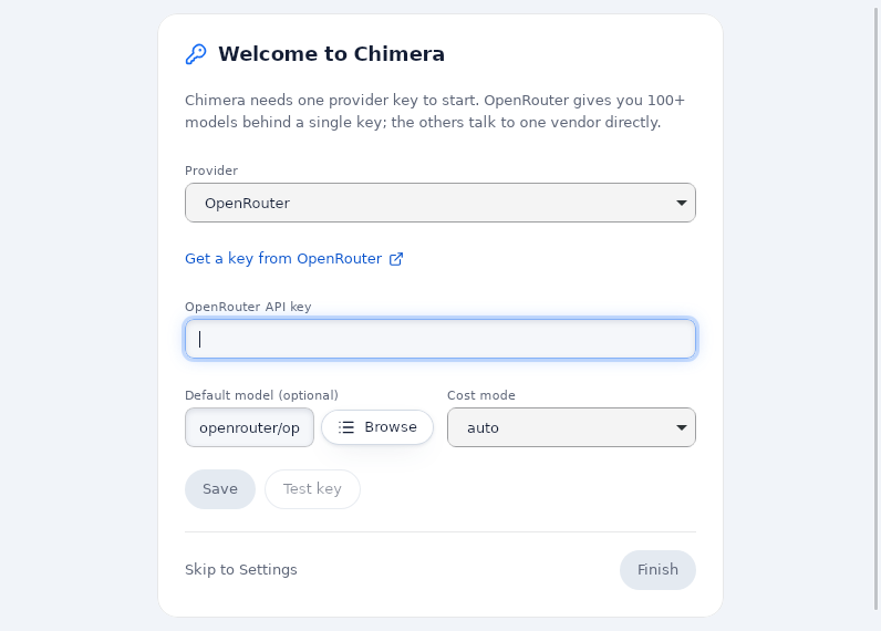 Screenshot of chimera-agent