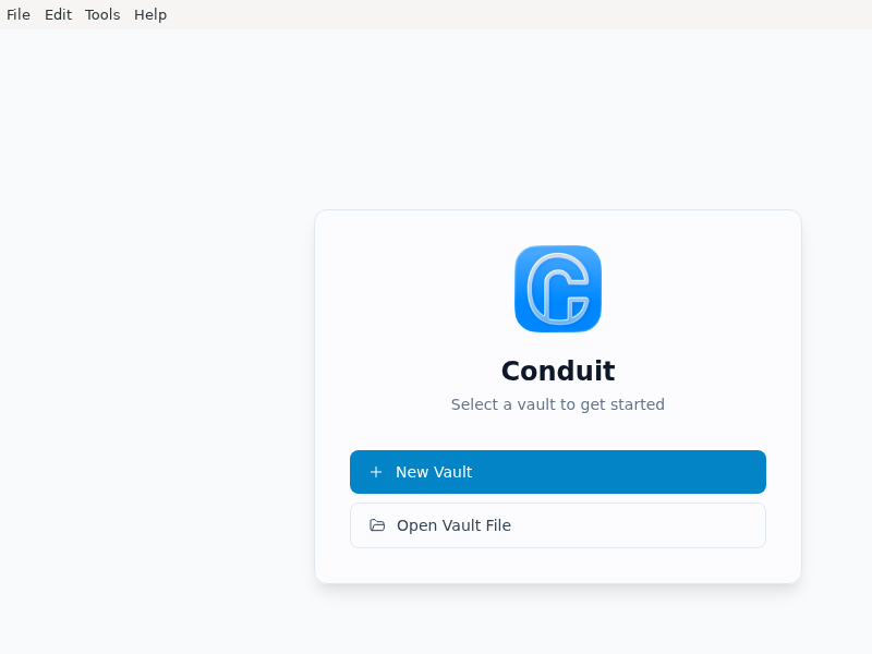 Screenshot of conduit-desktop