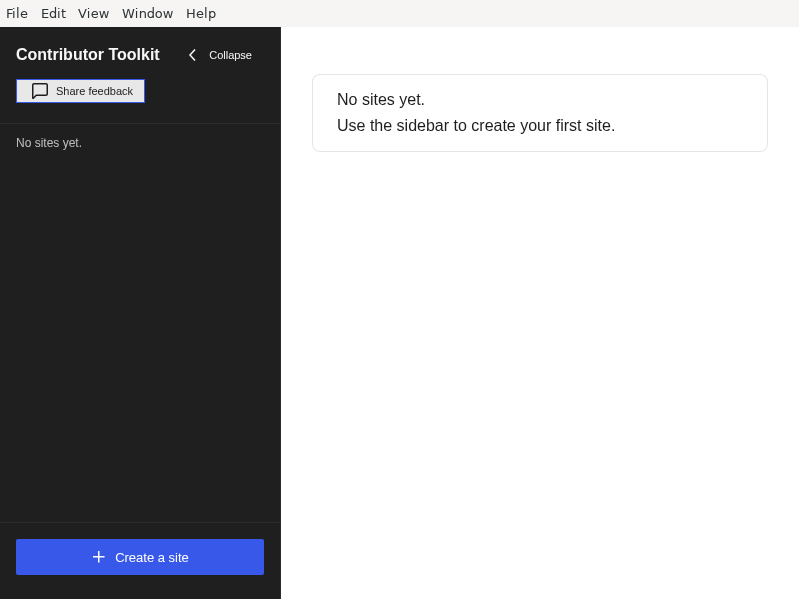 Screenshot of contributor-toolkit
