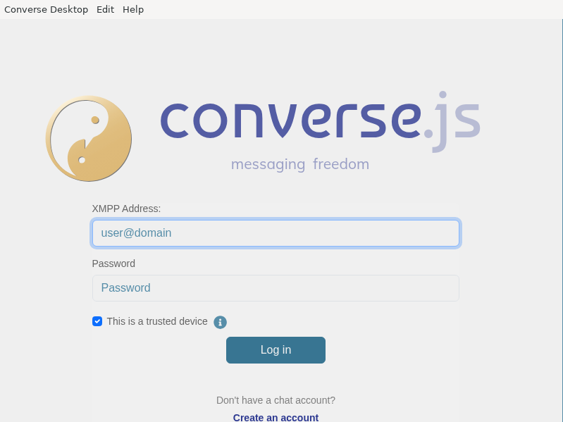 Screenshot of converse_desktop