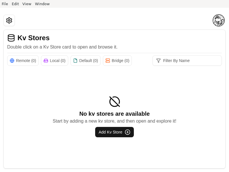 Screenshot of denokv-gui-client