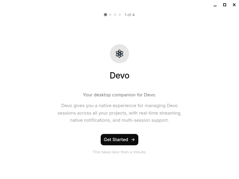 Screenshot of devo