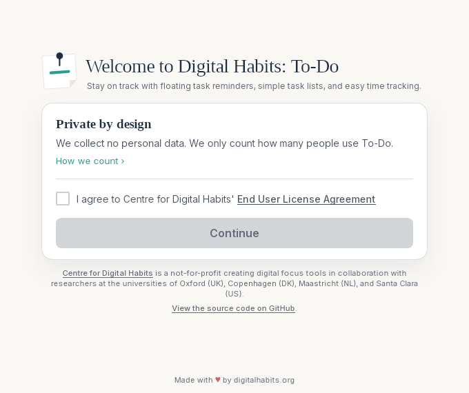 Screenshot of dh-to-do