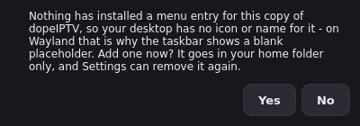 Screenshot of dopeIPTV