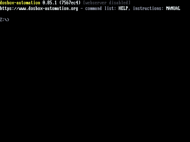 Screenshot of dosbox-automation