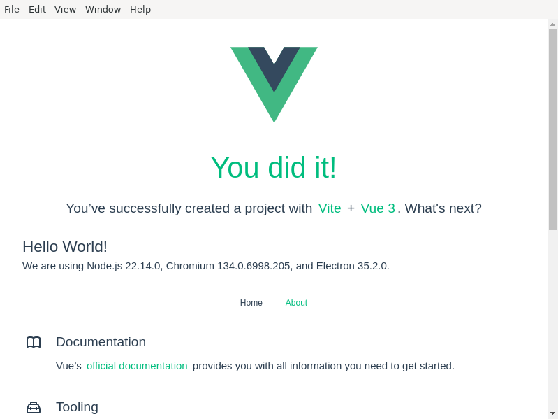 Screenshot of electron-vvt