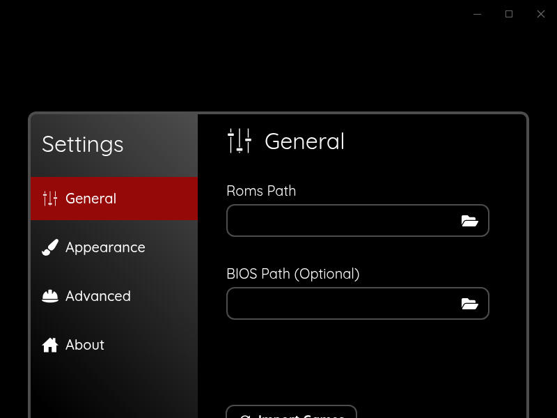Screenshot of emuze