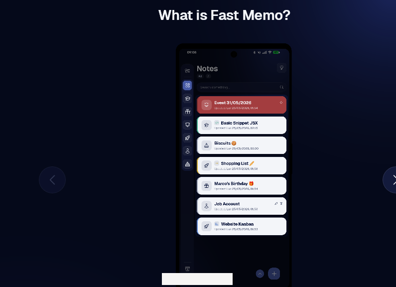 Screenshot of fastmemo-app
