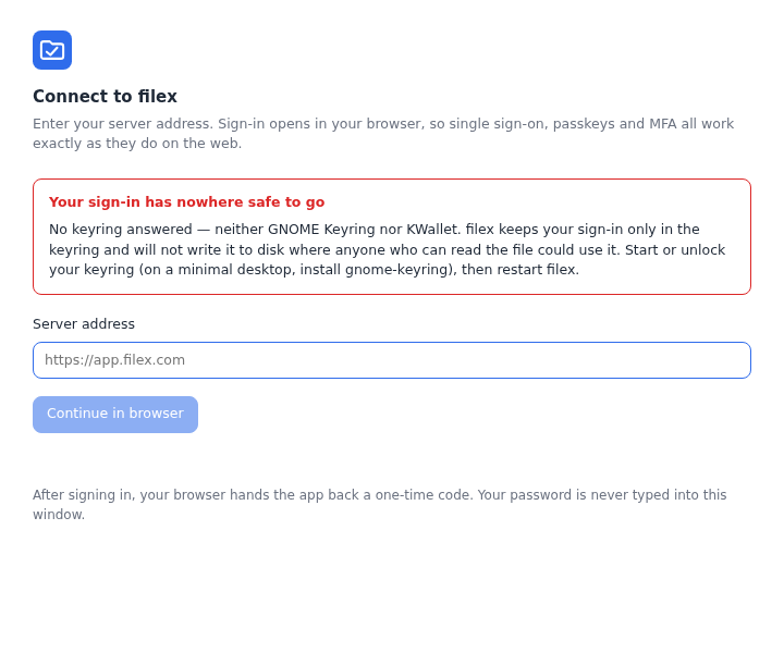 Screenshot of filex