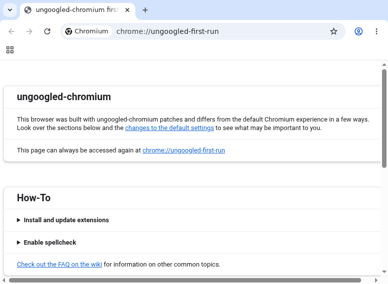 Screenshot of fingerprint-chromium