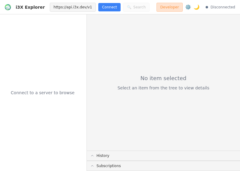 Screenshot of i3X_Explorer