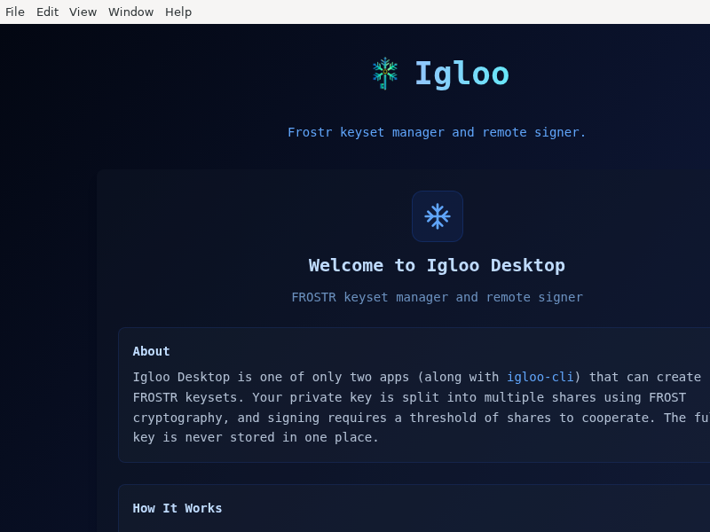 Screenshot of igloo-desktop