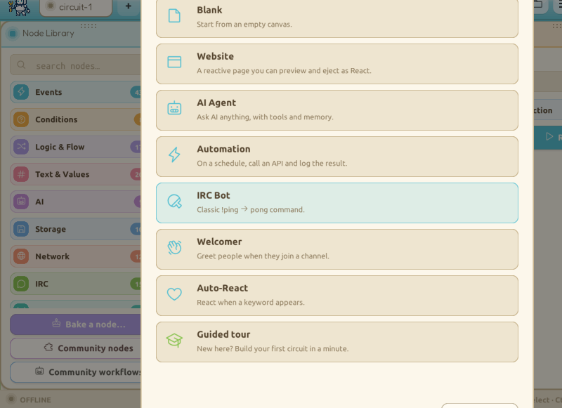 Screenshot of ircuitry