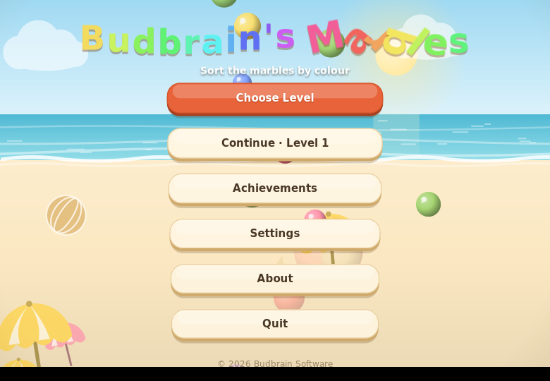 Screenshot of jsBudbrainsMarbles