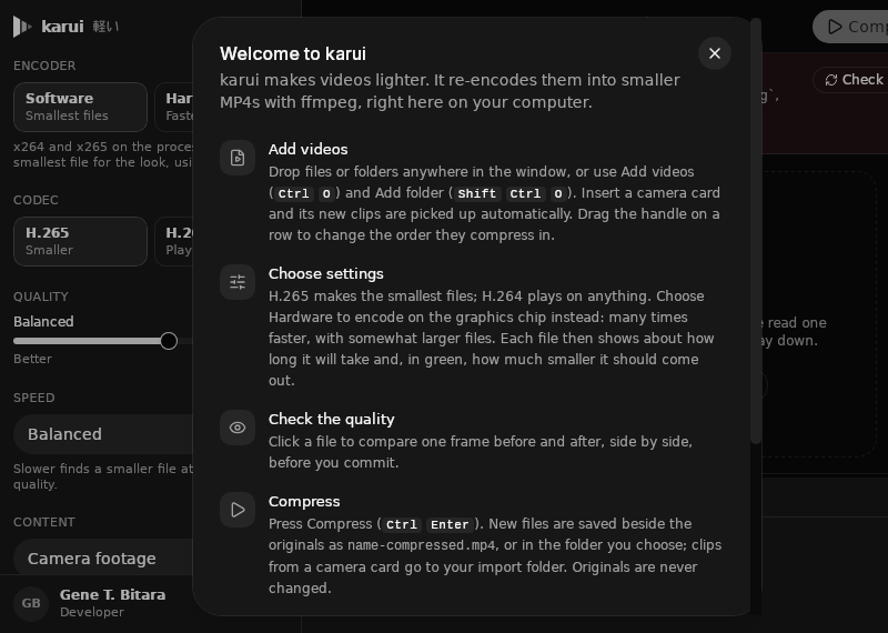 Screenshot of karui
